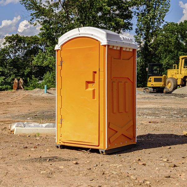 can i customize the exterior of the portable toilets with my event logo or branding in Trafford AL